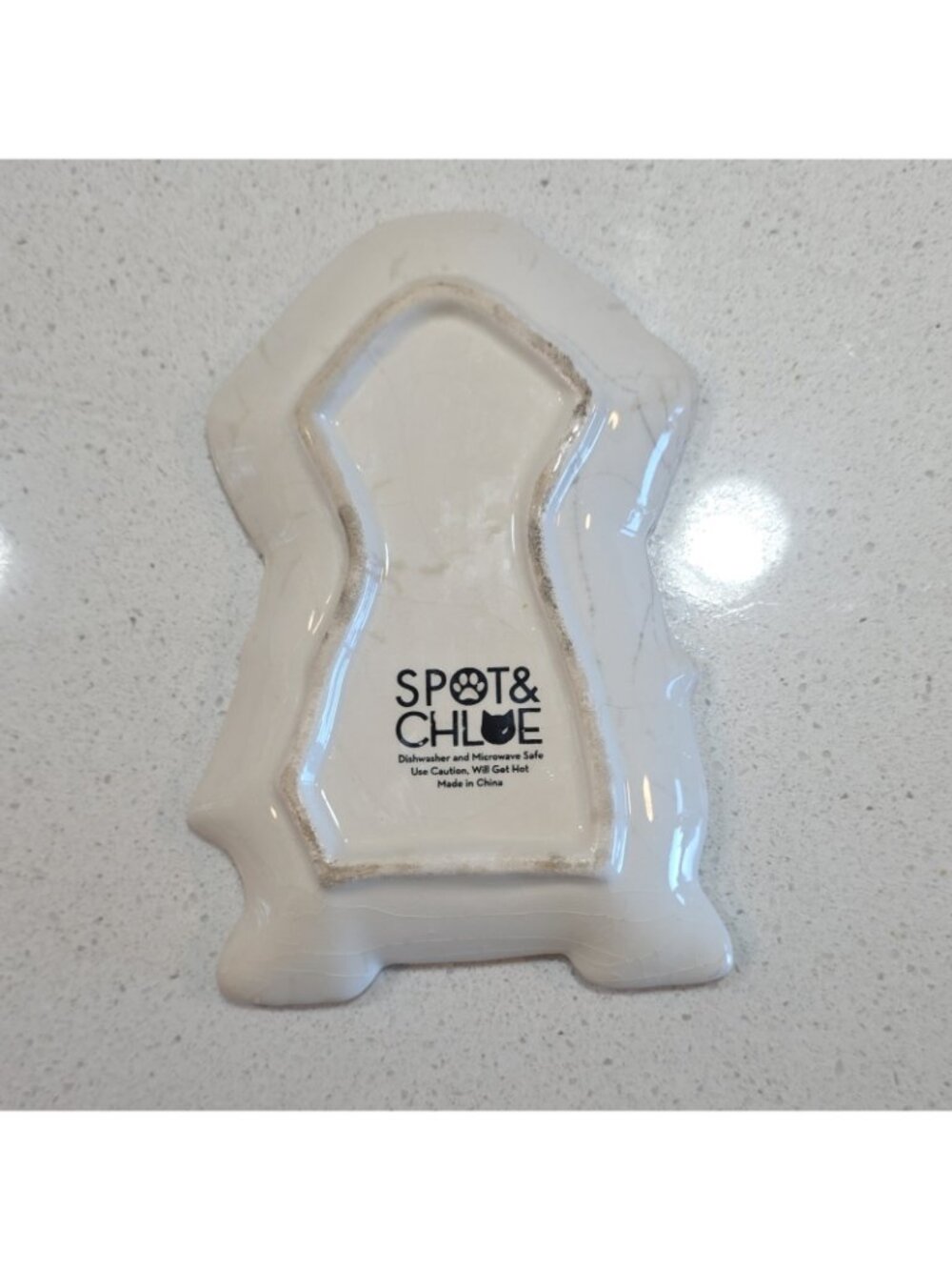 Spot & Chloe Christmas Dog Ceramic Spoon Rest Hand Painted Modern Red - Picture 3 of 4